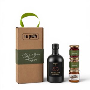 מארז ליקר רימונים פרימיום + 2 י"ח חליטת פרי + צנצנת דבש