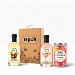 מארז זוג קוקטיילים בקבוק נקטורון 200 מ"ל + פחית ממתקי גומי