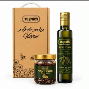 מארז שמן זית ישראלי + מטבל זעתר